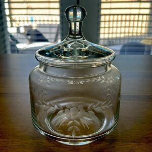 Vintage Princess House Heritage Crystal Apothecary Jar/Candy Dish